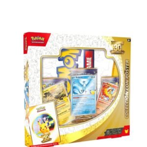 Pokémon: Colección con póster de Celebración 30.º Aniversario de JCC Pokémon (3 Cartas de promoción, 1 póster y 3 Sobres de Mejora)